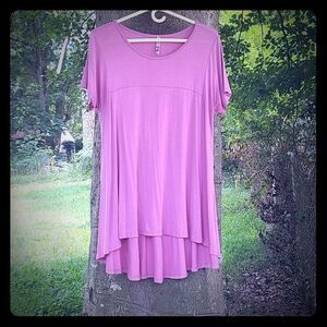 Pink Lily Blush TUNIC BLOUSE